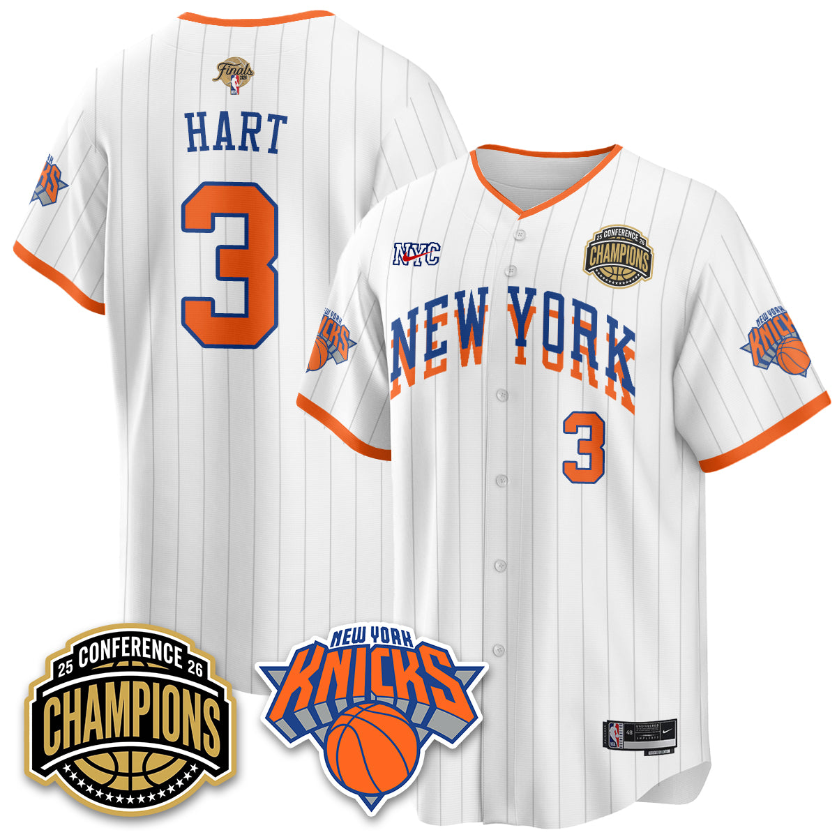 New York Knicks 2026 NBA Finals Vapor City Edition Jersey V2- Stitched
