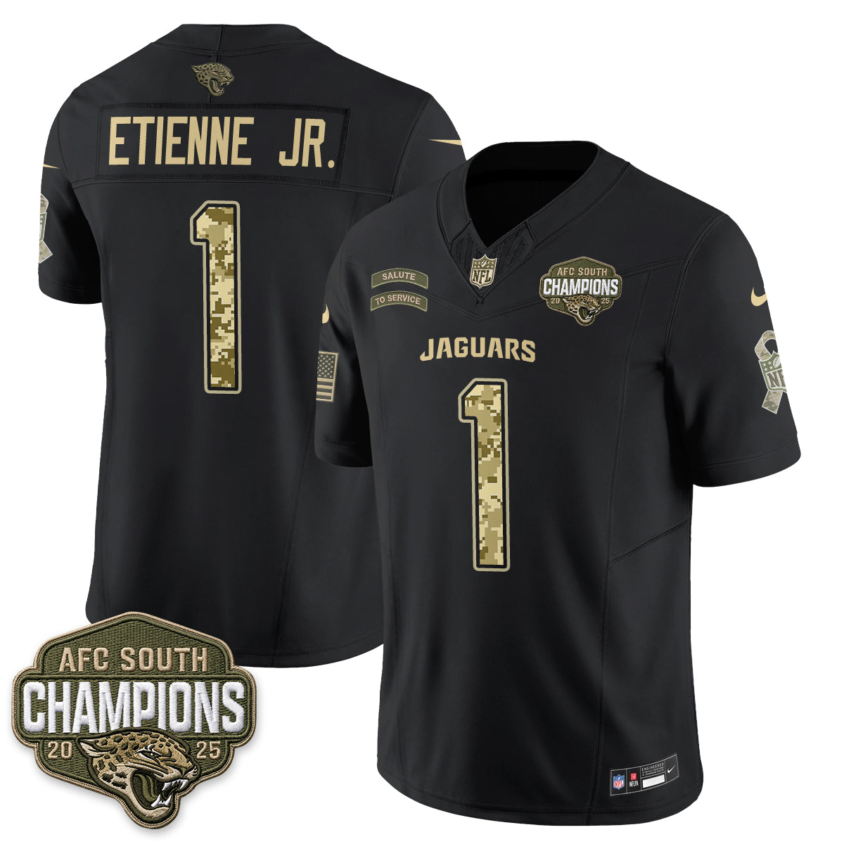 Jacksonville Jaguars 2026 Salute to Service V2 Vapor Jersey - Stitched