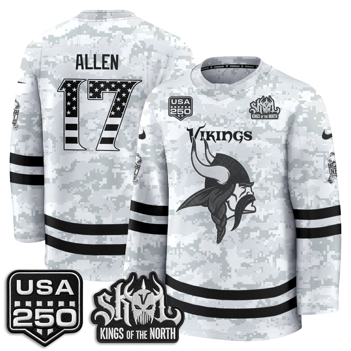 MIN 2026 Salute To Service Edition Hockey Jersey - Printed