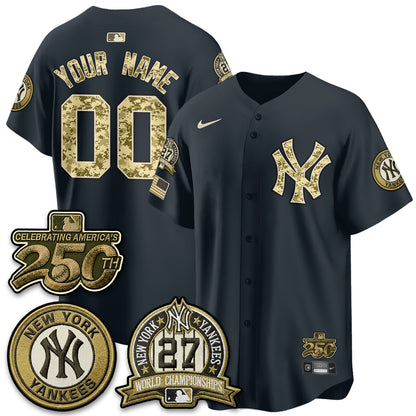 New York Yankees Salute to Service 2026 Vapor Limited Custom Jersey - Stitched