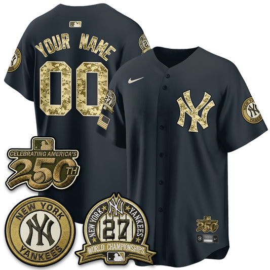 New York Yankees Salute to Service 2026 Vapor Limited Custom Jersey - Stitched