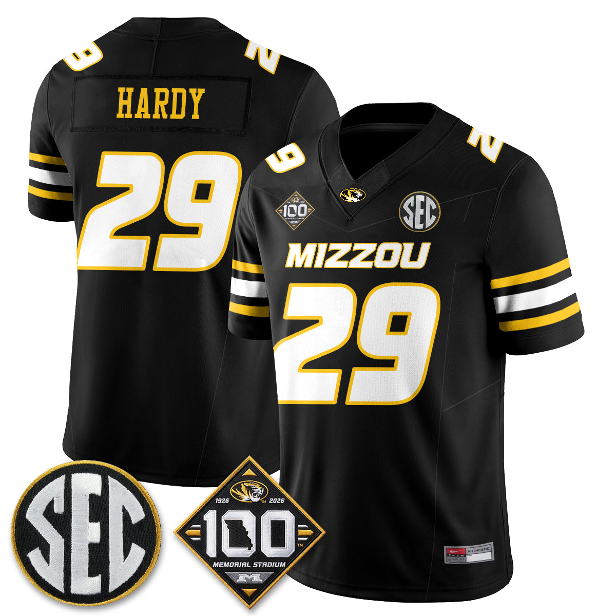 Missouri Tigers 100th Anniversary of Memorial Stadium Vapor Jersey - Stitched
