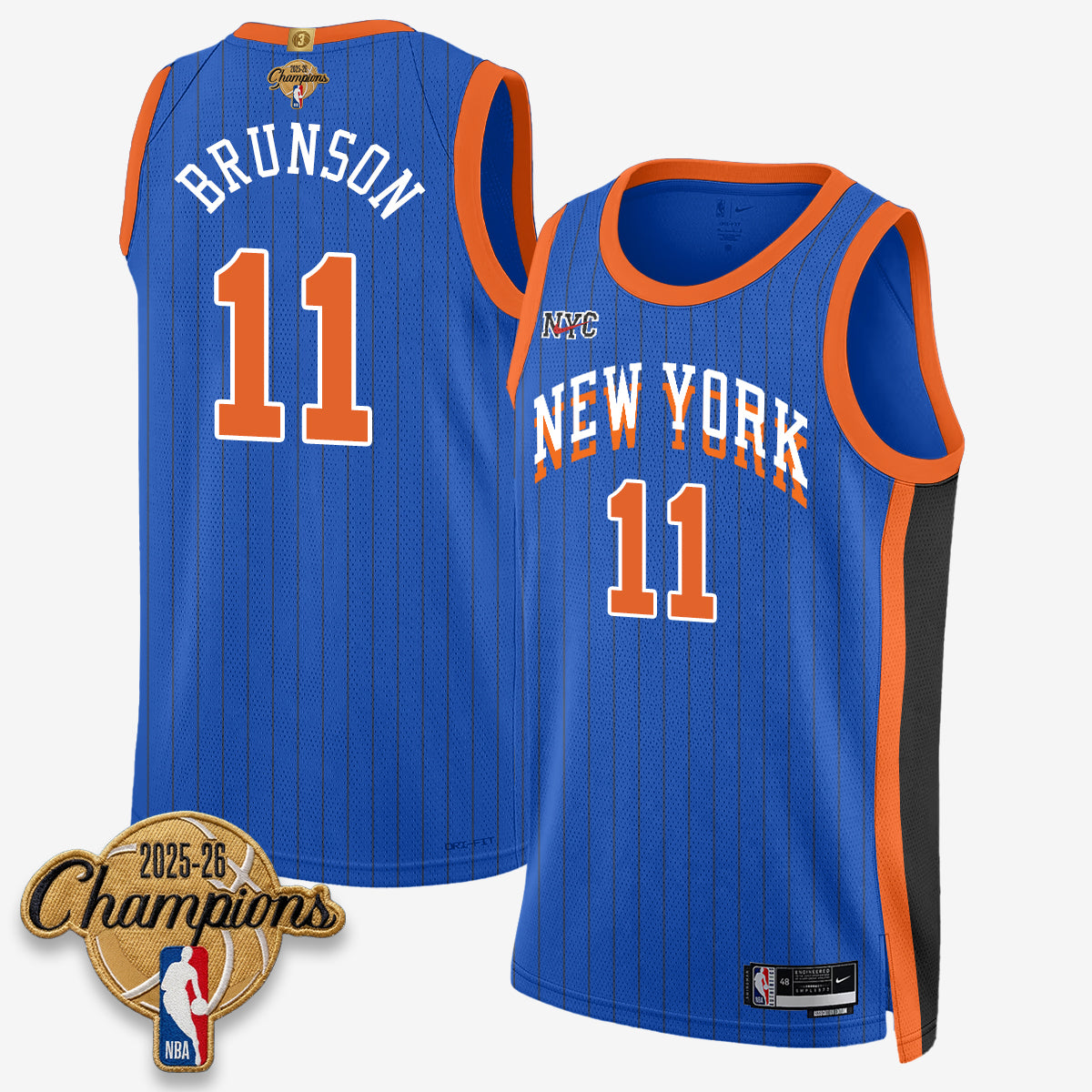 New York Knicks 2026 Basketball Champions Vapor Jersey V2- Stitched