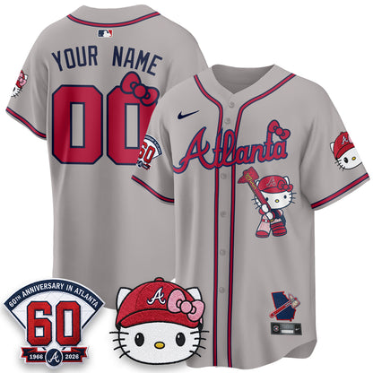 Atlanta Braves x Meow KT 2026 Vapor Limited Custom Jersey - All Stitched
