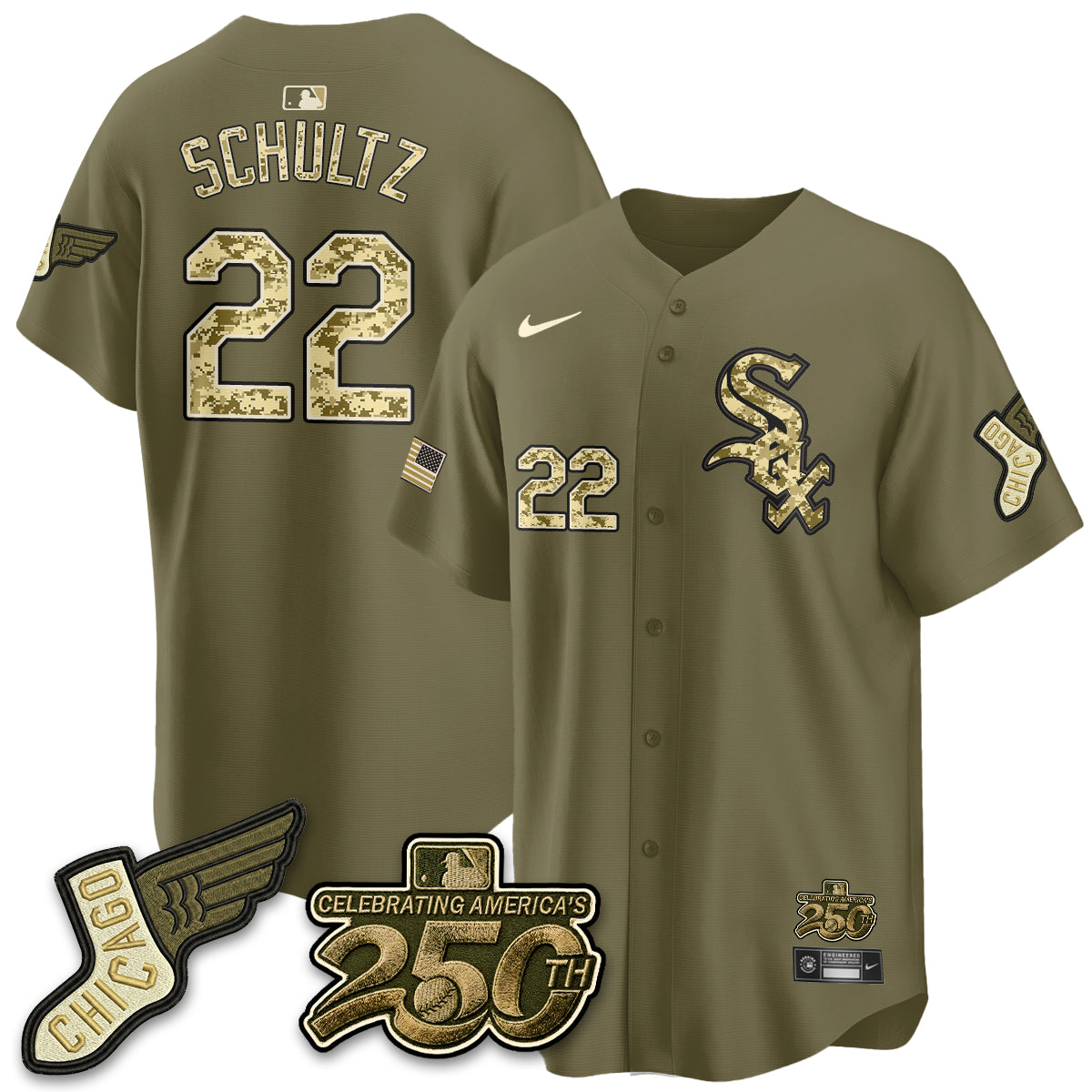Chicago White Sox Armed Force Day 2026 Vapor Limited Jersey - Stitched