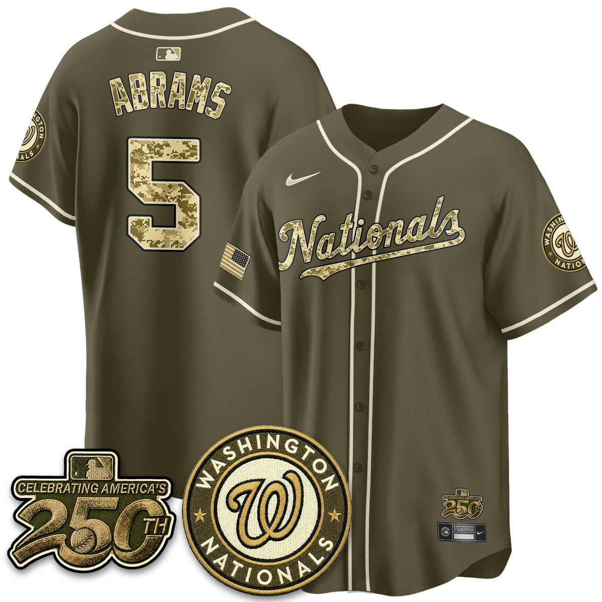 Washington Nationals Armed Force Day 2026 Vapor Limited Jersey - Stitched