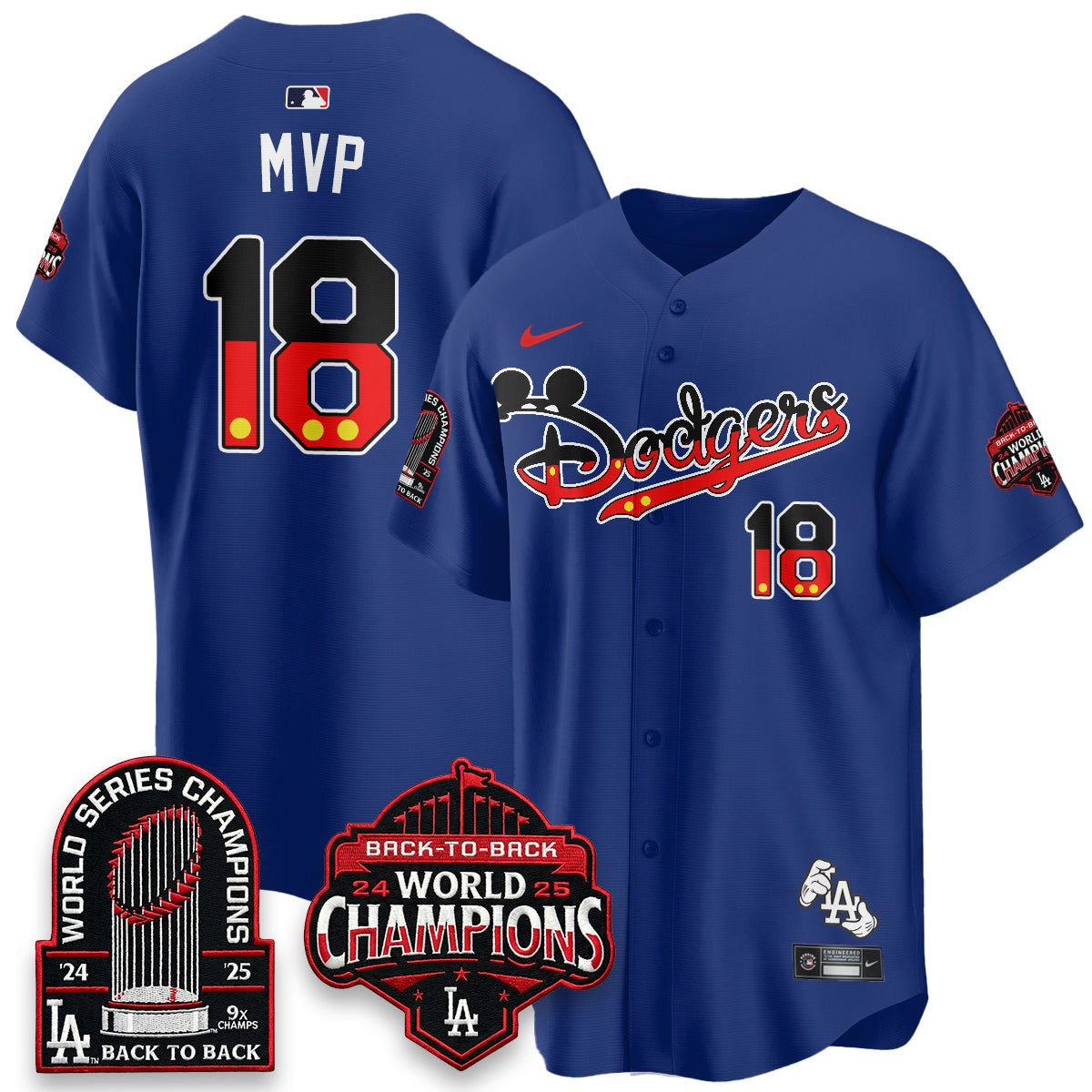 Los Angeles Dodgers x Mouse Vapor Limited Jersey- Stitched