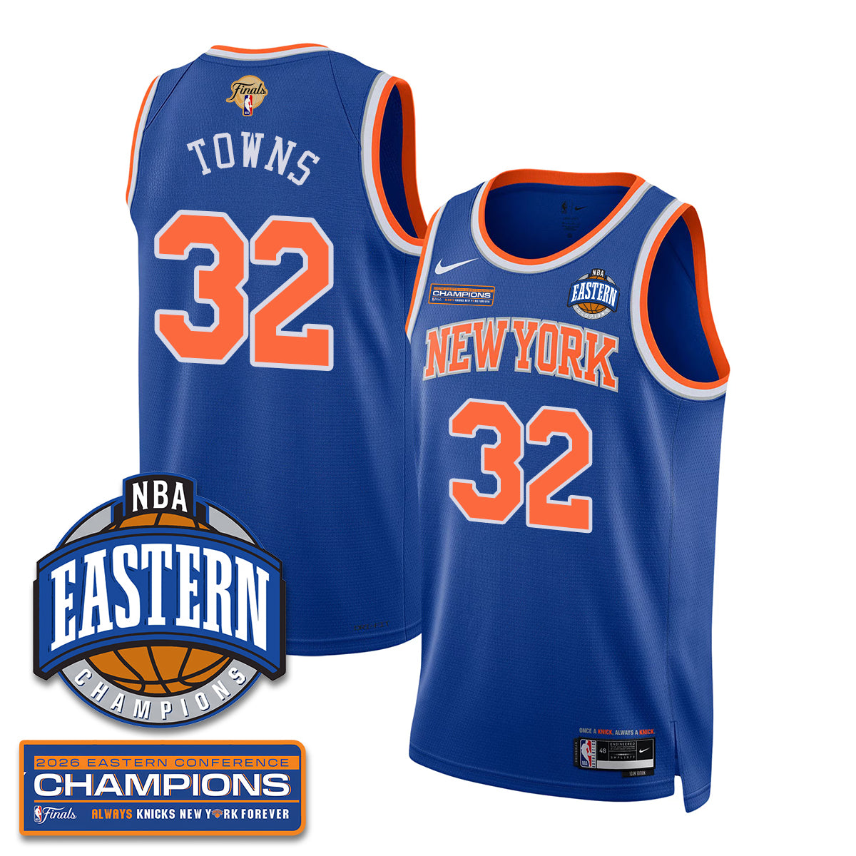 New York Knicks 2026 NBA Eastern Conference Champions City Jersey - Stitched