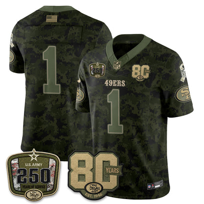 San Francisco 49ers 2026 Salute to Service Edition Vapor Jersey V2- Stitched-NQD