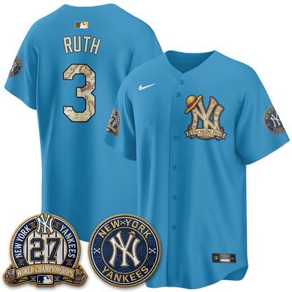 New York Yankees x OP Japanese Cartoon Limited Jersey -  Stitched