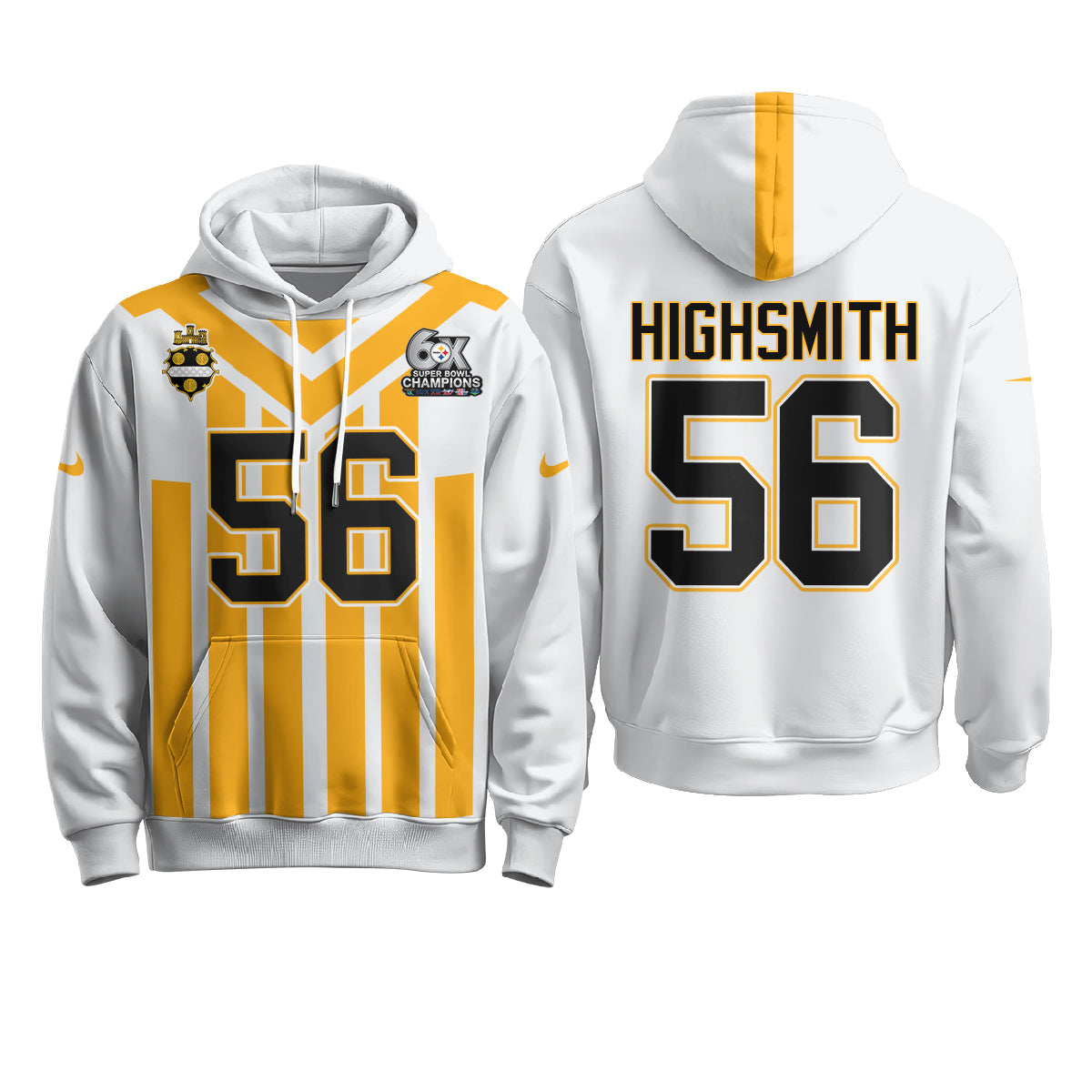 Pittsburgh Steelers 6X Champs Rivalries Fleece Hoodie - Printed