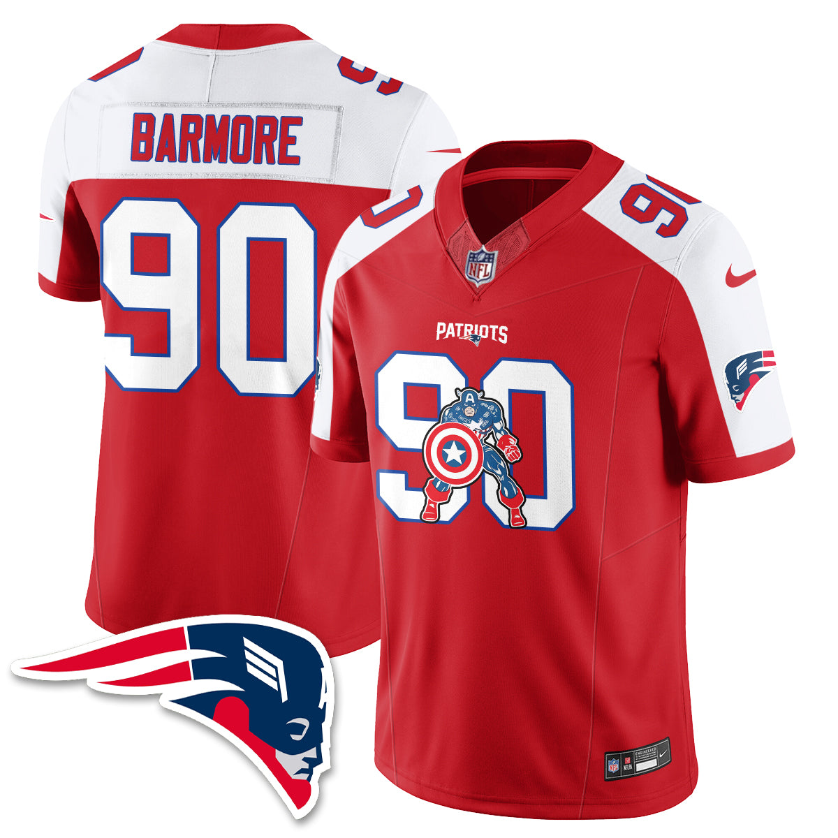 New England Patriots x Vibranium Shield Edition Vapor Jersey - Stitched