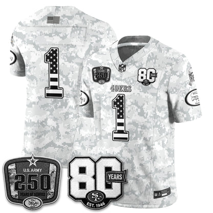 San Francisco 49ers 2026 Salute to Service Edition Vapor Jersey V2- Stitched-NQD