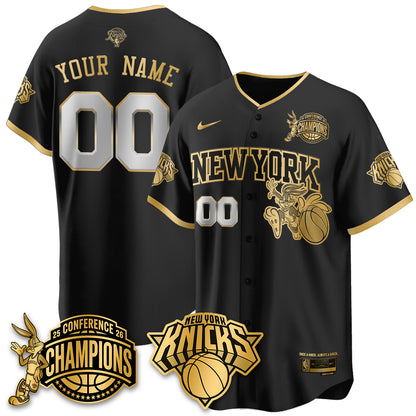 New York Knicks 2026 NBA Finals x Bunny Vapor Custom Jersey V2- Stitched