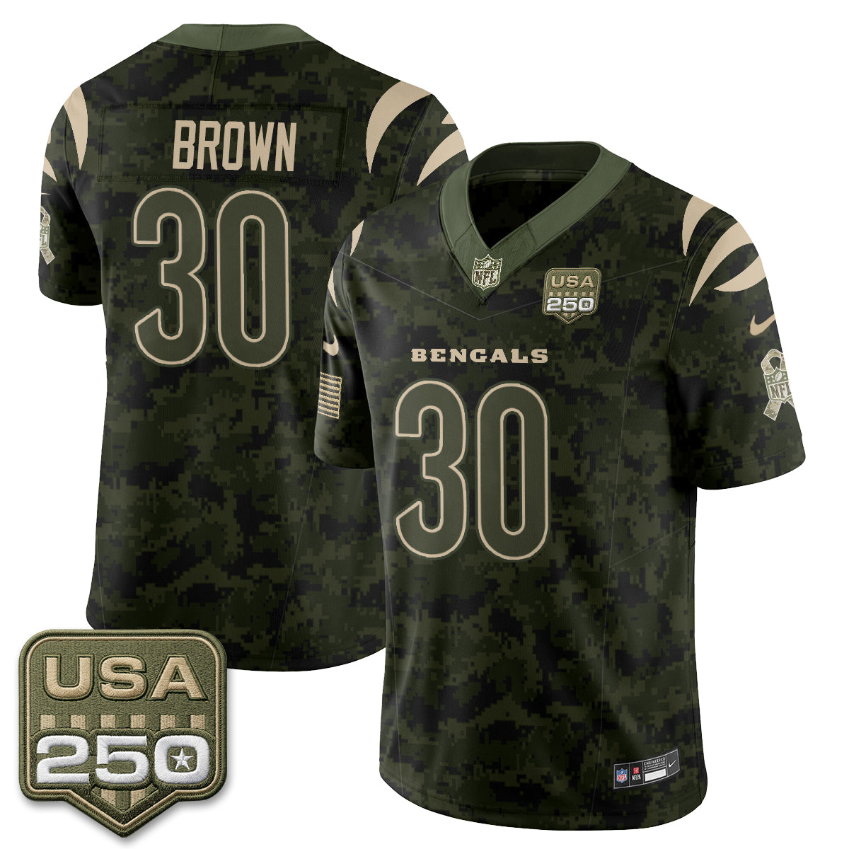Cincinnati Bengals 2026 Salute to Service Vapor Jersey - Stitched