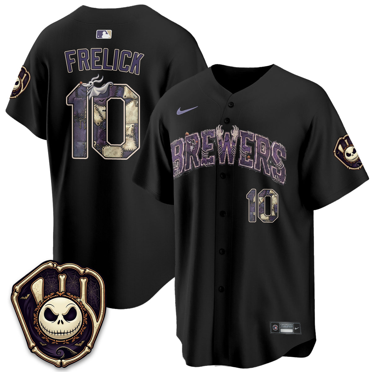 Milwaukee Brewers Nightmare Edition Vapor Jersey - Printed
