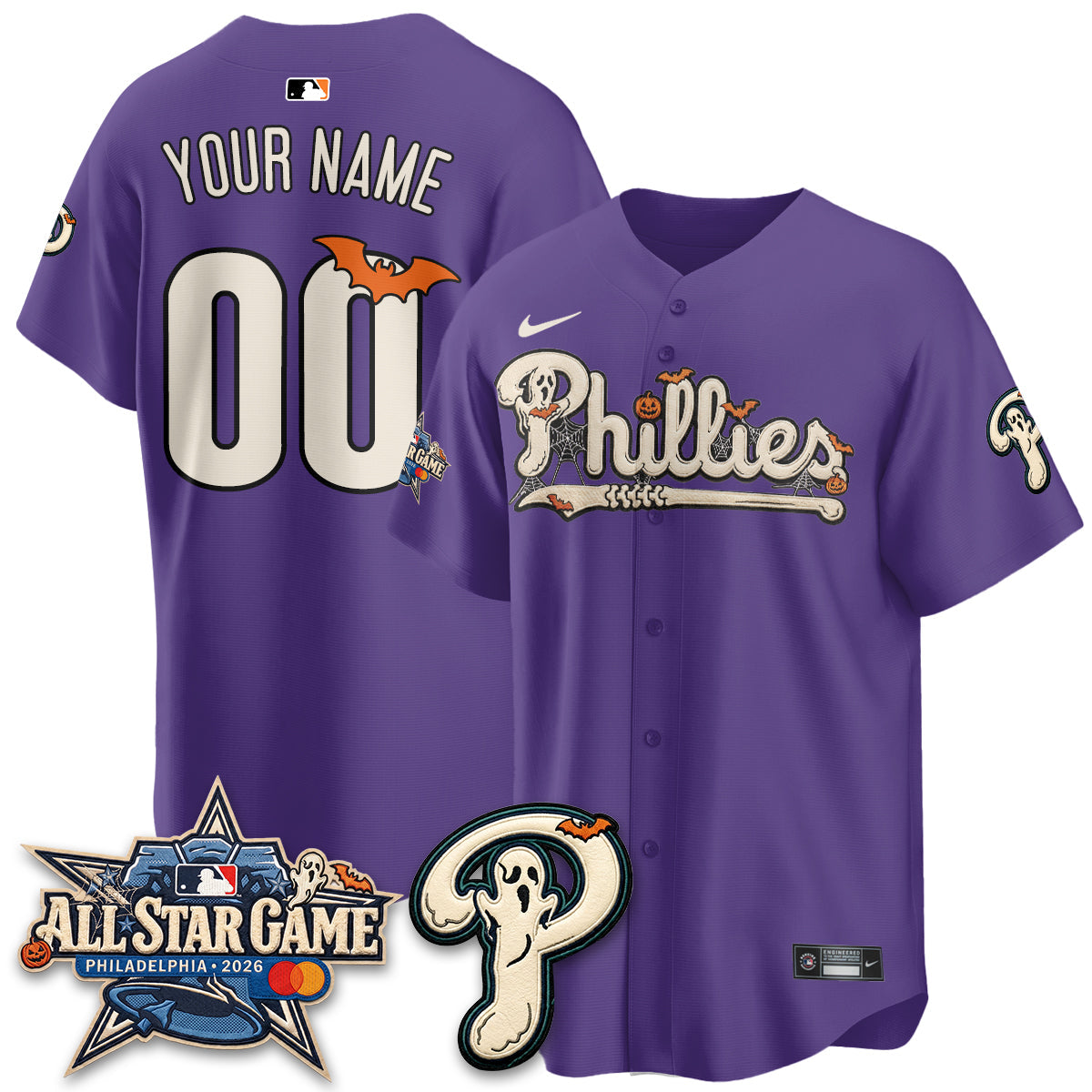 Philadelphia Phillies Halloween 2026 Vapor Limited Custom Jersey - Stitched