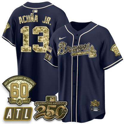 Atlanta Braves Armed Forces Day 2026 Vapor Limited Jersey - All Stitched