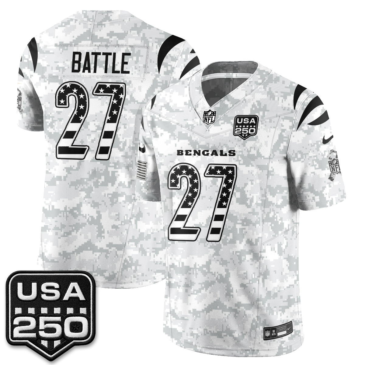 Cincinnati Bengals 2026 Salute to Service Vapor Jersey - Stitched