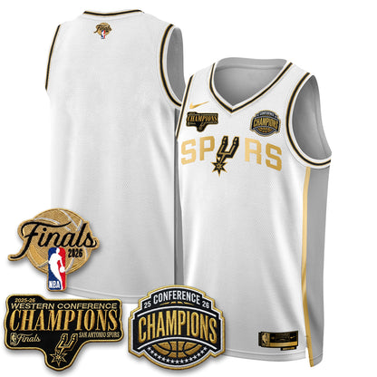 San Antonio Spurs 2026 NBA Western Conference Champions Vapor Special Edition Jersey - Stitched