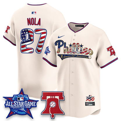 Philadelphia Phillies 2026 Independence Day USA Vapor Limited Jersey - Stitched
