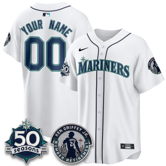 Seattle Mariners Ken Griffey Jr. Patch Vapor Premier Limited Custom Jersey - All Stitched