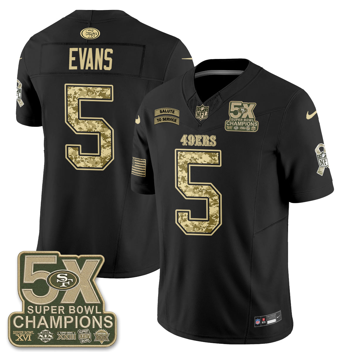 San Francisco 49ers 2026 Salute to Service V2 Vapor Jersey - Stitched-NQD