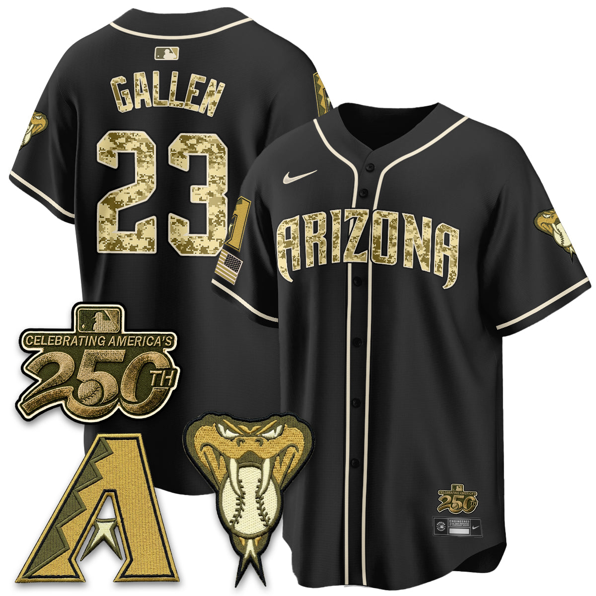 Arizona Diamondbacks Salute to Service 2026 Vapor Premier Limited Jersey - All Stitched