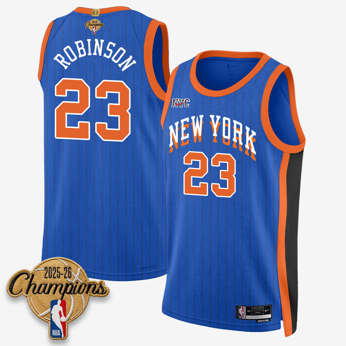 New York Knicks 2026 Basketball Champions Vapor Jersey V2- Stitched