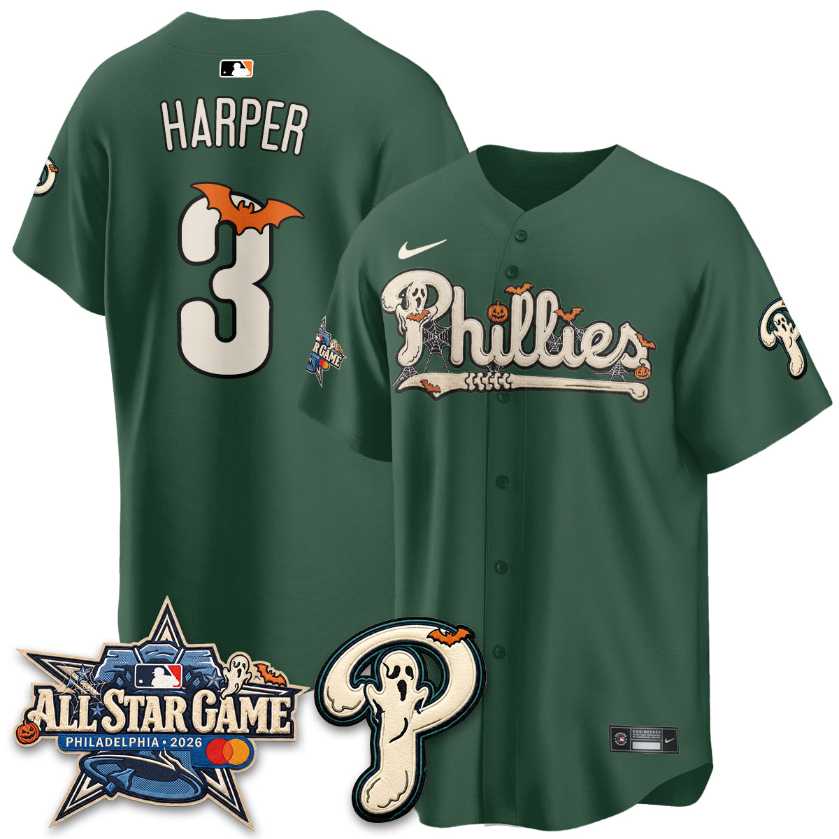 Philadelphia Phillies Halloween 2026 Vapor Limited Jersey - Stitched