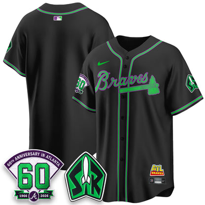 Atlanta Braves 60th Anniversary Space Ranger Edition Vapor Limited Jersey - All Stitched