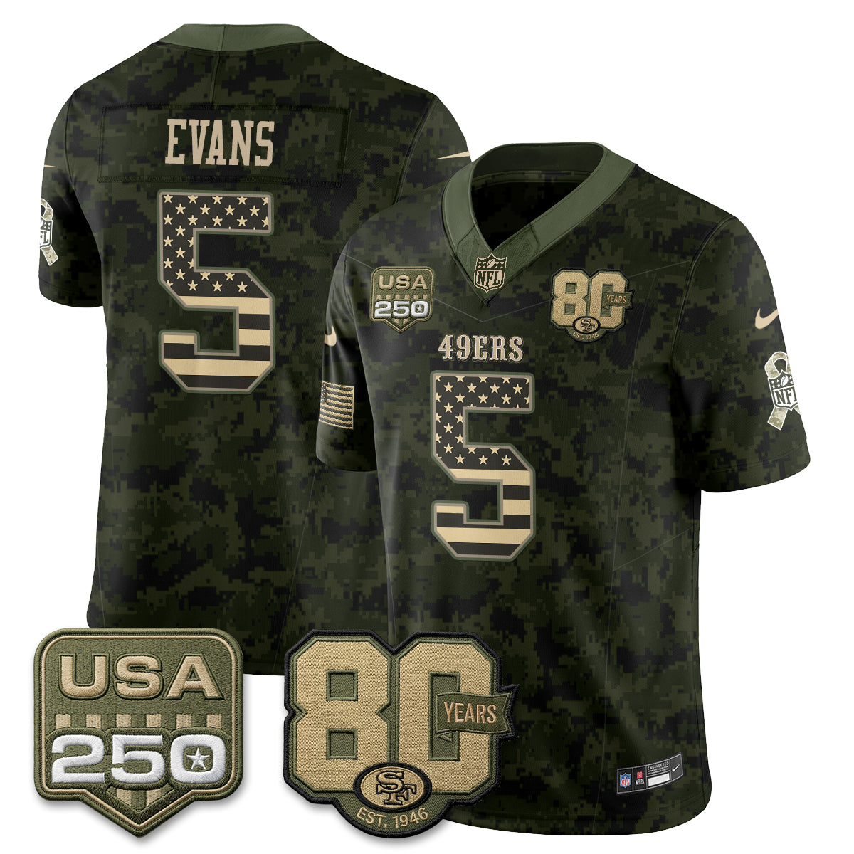 San Francisco 49ers 2026 Salute to Service Edition Vapor Jersey - Stitched-NQD