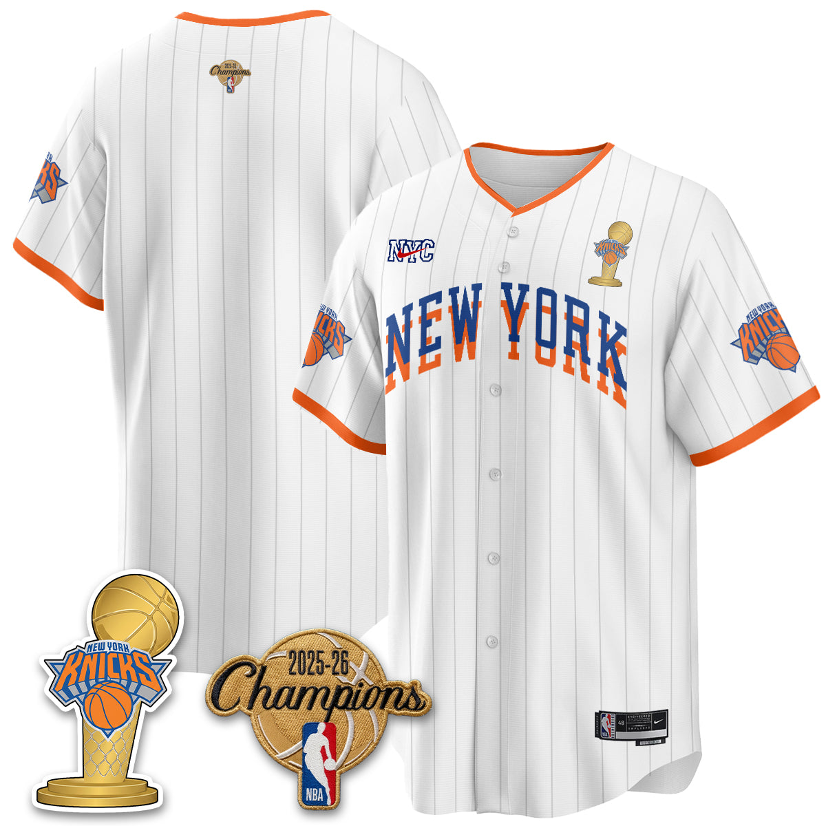 New York Knicks 2026 NBA Champions Vapor Jersey - Stitched
