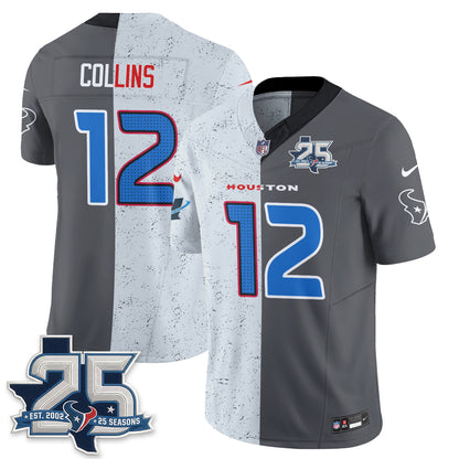 Houston Texans Fan Gear Split Vapor Jersey - Stitched