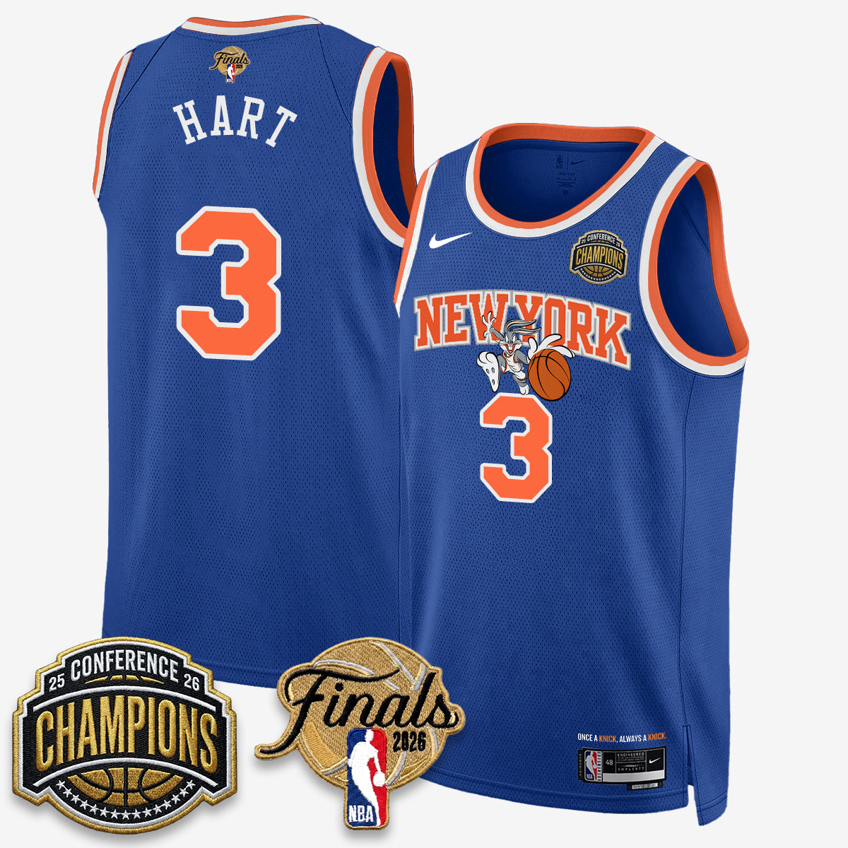 New York Knicks 2026 NBA Eastern Conference Champions x Looney Tunes Vapor Jersey V2- Stitched