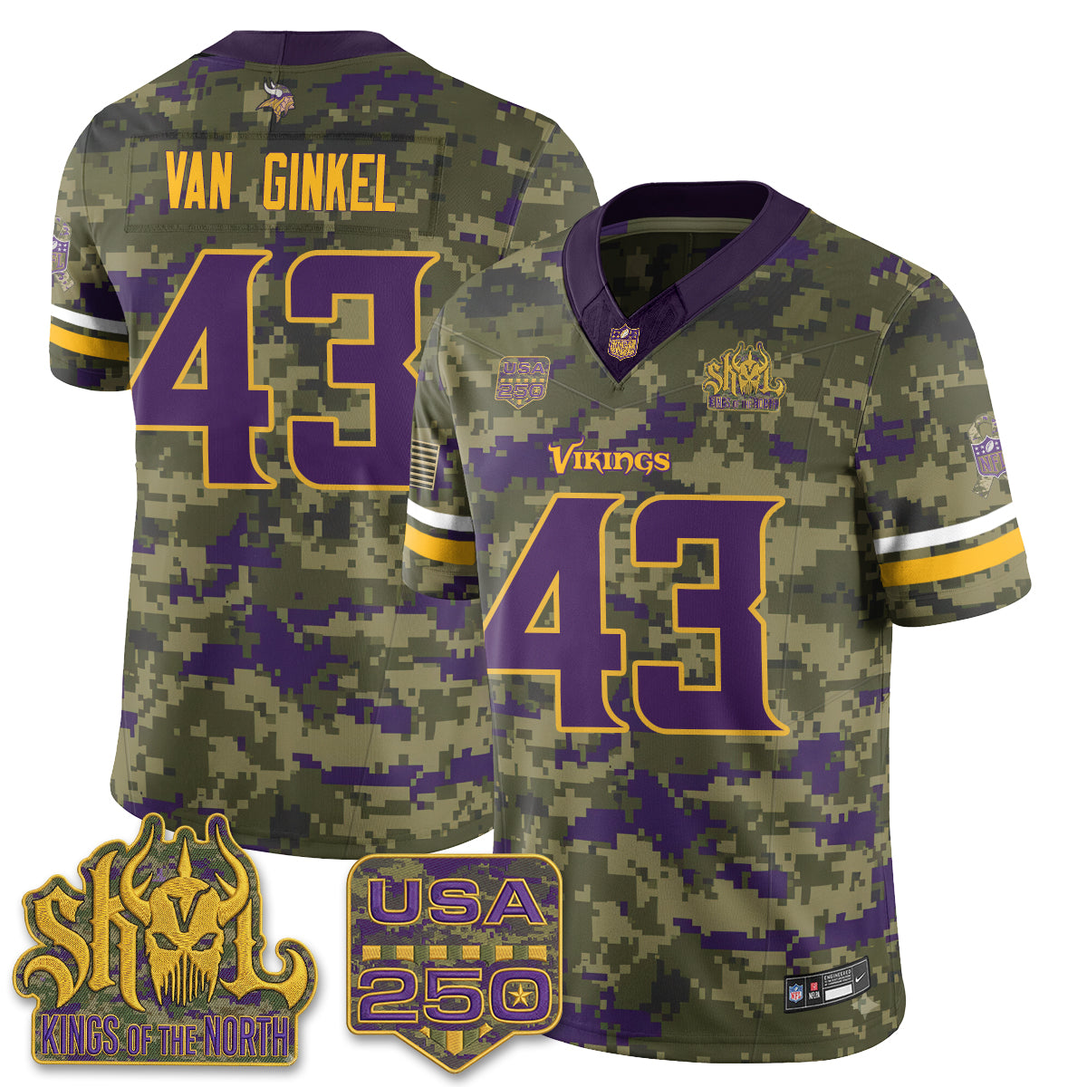 Minnesota Vikings 2026 Salute to Service Edition Vapor Jersey - Stitched