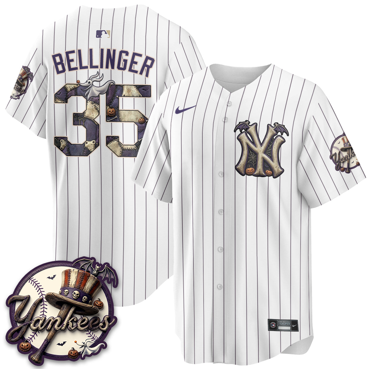 New York Yankees Nightmare Edition Vapor Jersey - Printed