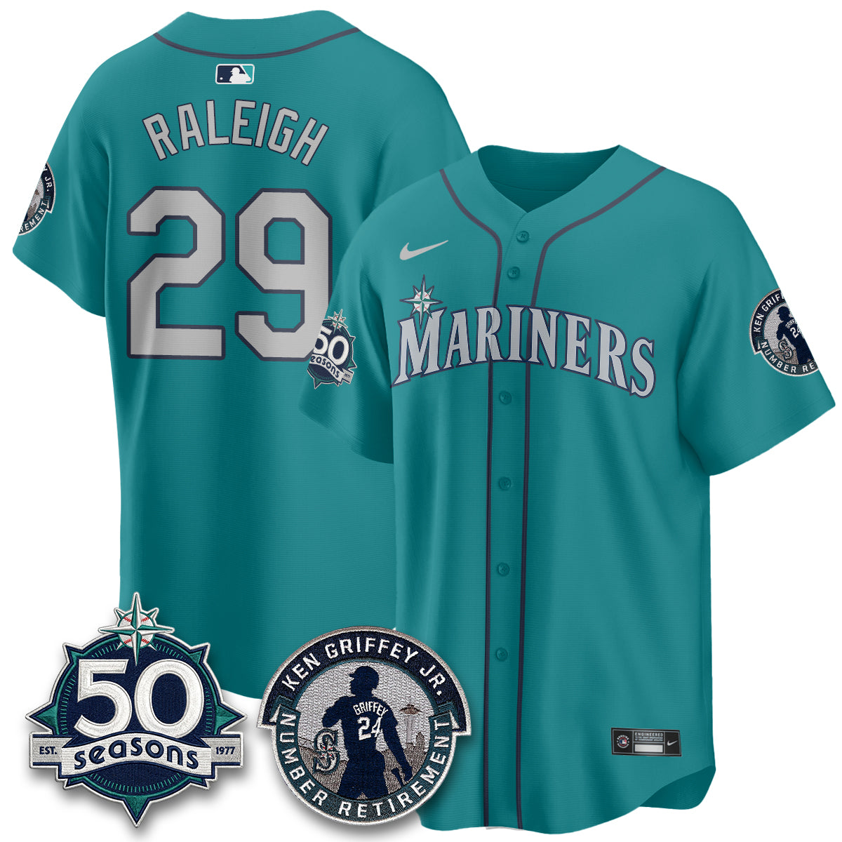 Seattle Mariners Ken Griffey Jr. Patch Vapor Premier Limited Jersey - All Stitched