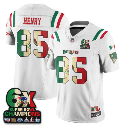 New England Patriots Mexico Edition Vapor Jersey - Stitched