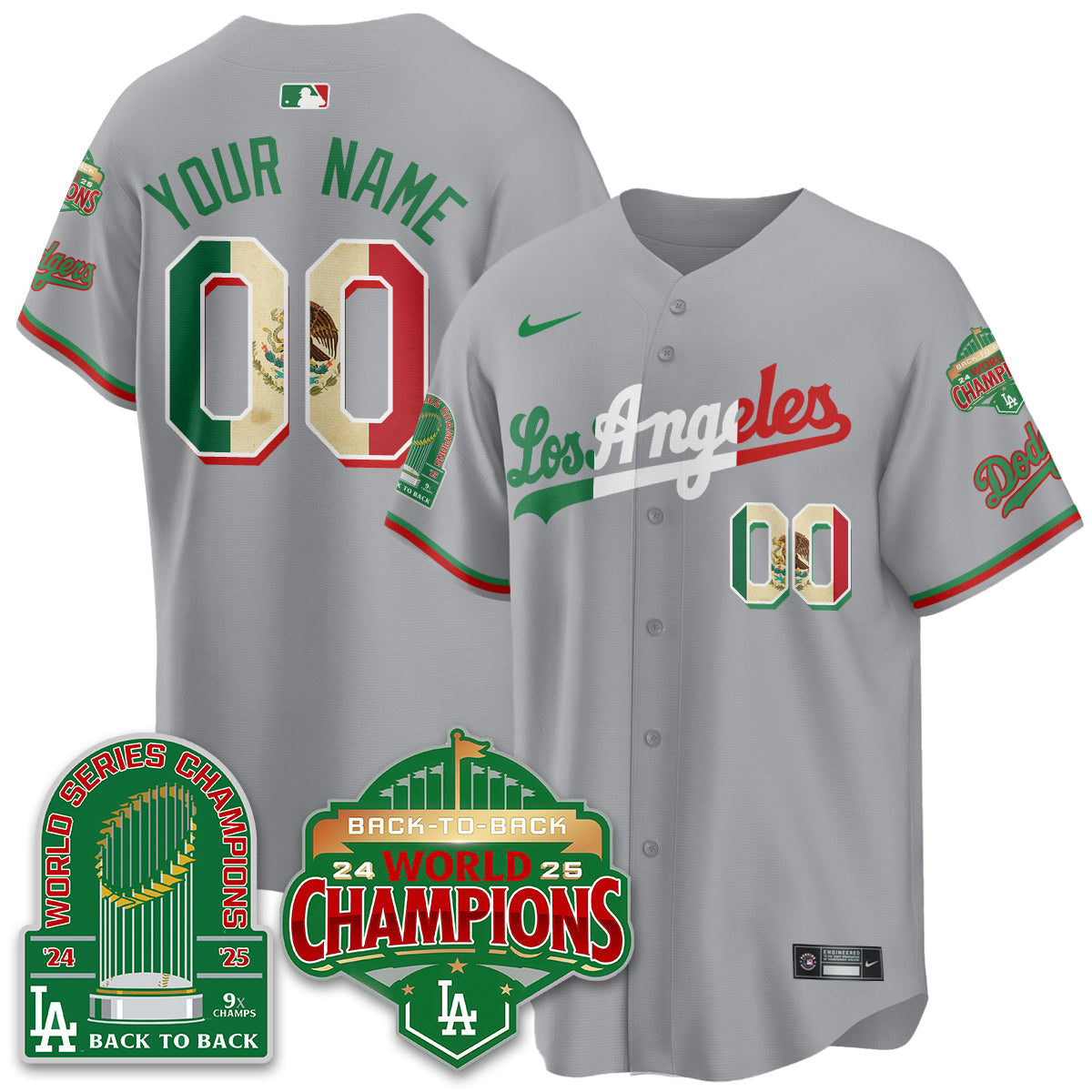 CUSTOM LAD Mexico Vapor Limited Jersey - 9x & B2B Champs - Stitched