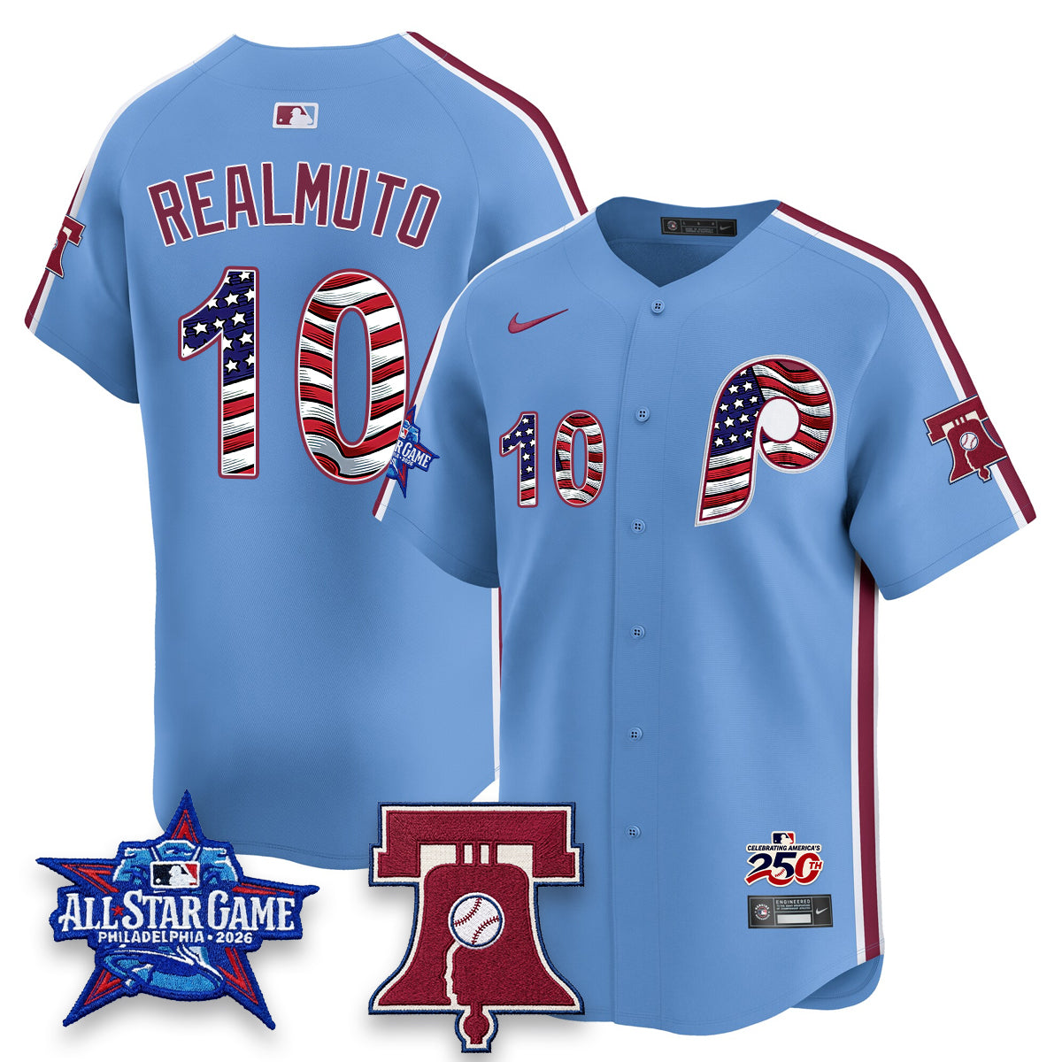 Philadelphia Phillies 2026 Independence Day USA Vapor Limited Jersey - Stitched