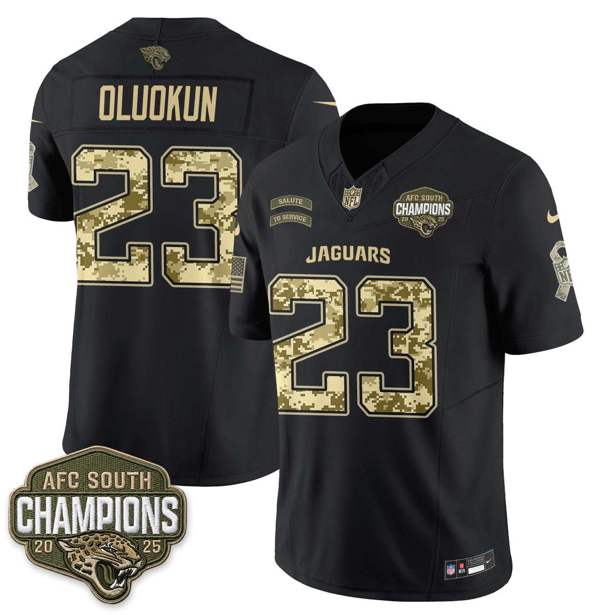 Jacksonville Jaguars 2026 Salute to Service V2 Vapor Jersey - Stitched
