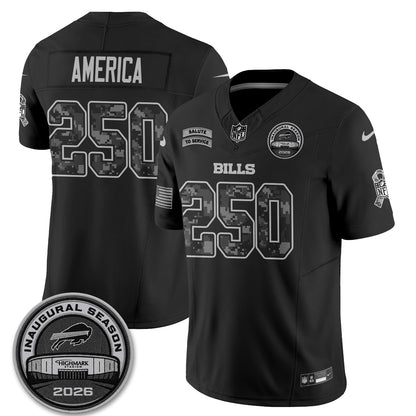 Buffalo Bills 2026 Salute to Service Edition Vapor Jersey V2- Stitched-NQD