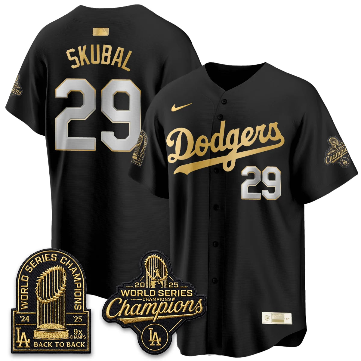 LAD Gold Collection Welcome No.29 Black Gold Jersey - Stitched