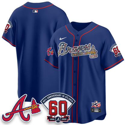 Atlanta Braves 2026 Independence Day USA Vapor Limited Jersey - Stitched