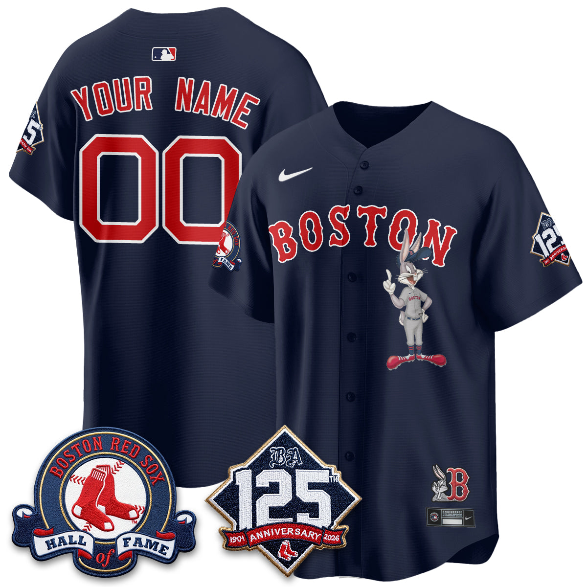Boston Red Sox x Bunny Vapor Premier Limited Custom Jersey - Stitched