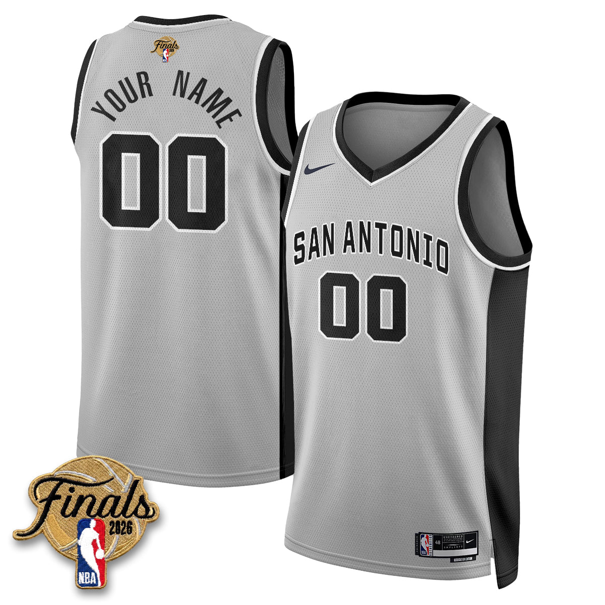 San Antonio Spurs 2026 NBA Western Conference Champions Vapor Custom Jersey V2- Stitched