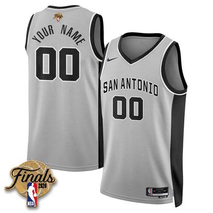San Antonio Spurs 2026 NBA Western Conference Champions Vapor Custom Jersey V2- Stitched