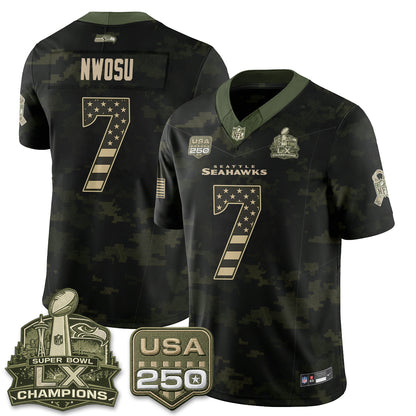 Seattle Seahawks 2026 Salute to Service Edition Vapor Jersey - Stitched-NQD