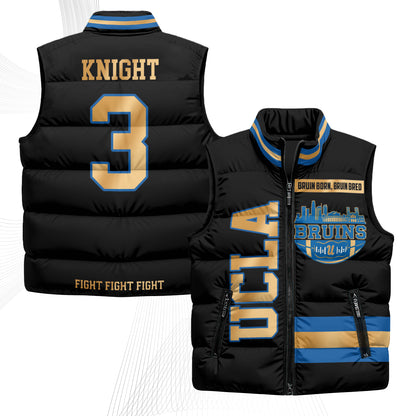 UCLA Bruins Fight Fight Fight Puffer Vest - Printed